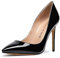 Castamere Scarpe col Tacco Donna Tacco a Spillo 10CM Pelle Verniciata Nero Scarpe EU36