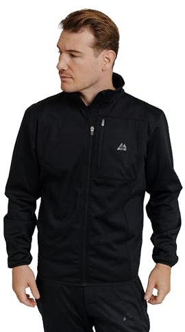 DANISH ENDURANCE Veste Softshell Homme, Coupe-Vent, Déperlante, Isolante & Respirante, Noir, 3XL