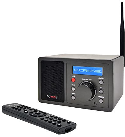 C. Crane DC WiFi 3 Radio por Internet con Skytune, receptor bluetooth, reloj y alarma con control remoto, acceso a miles de estaciones de radio en todo el mundo
