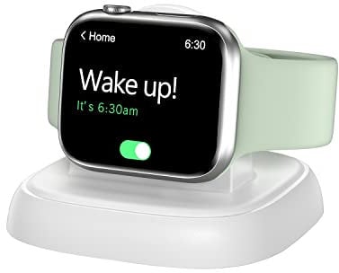 NEWDERY Wireless Charging Station for Apple Watch 9/Ultra Fast Charger Dock Stand Magnetic iWatch Charging Holder Portable Mini Travel Charger for iWatch Series 9/8/7/6/5/3/2/SE