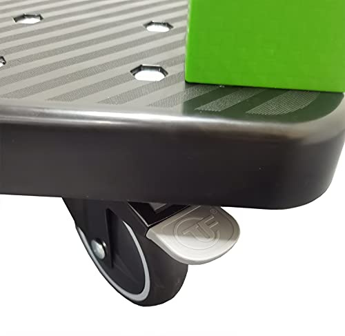 NS 2 x Wheels Heavy Duty Castors Rubber Swivel Castor Wheel Trolley Furniture Caster + Free Fitting (5inch with brake)