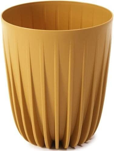 Muddy Hands Mustard Yellow Plant Pot Indoor Home Outdoor Garden Round Flower Planter (Mustard Pot Large)