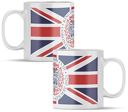 You Personalise King Charles Coronation Mug Gift Merchandise Memorabilia Souvenir 2023 Commemorative His Majesty Union Jack