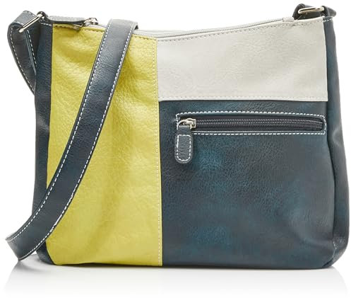 Envy Lisa Navy Lime, Bolsa DE Hombro para Mujer, Verde Lima, Medium