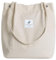 Funtlend Damen Cord Umhängetasche Groß Cordtasche Cord Shopper Handtasche für Uni Arbeit Mädchen Schule Büro, Schwarz/Grau/Beige, 40*35*11 H*W*D