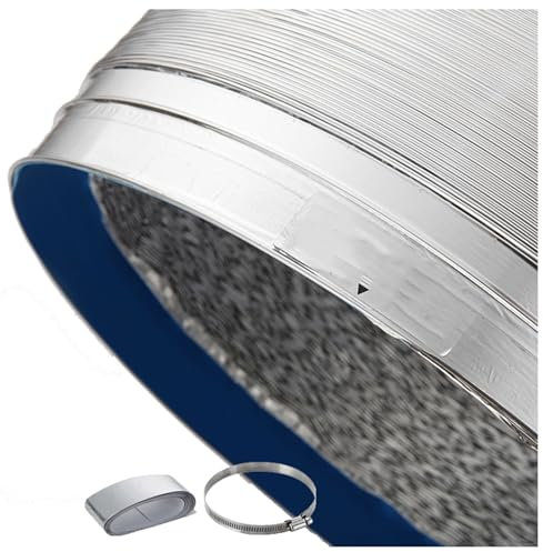 Manguera Redonda Aire Acondicionado de Aluminio de Flexible, Conducto de Aire de Ventilación para Aire Acondicionado Móvil, con Supresión de Ruido,para Secadora, Campana Extractora, Aire Acondicionado
