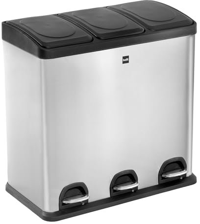 helit H2405200 - Mülltrennsystem, the seperator, 3 x 20L - Edelstahl, Mülleimer, Abfallbehälter