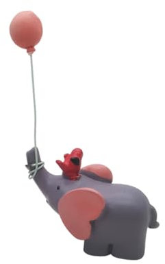 CIYODO Schöne Ballon-elefantenpuppe Aus Kunstharz Kuchendekoration Kleines Kunsthandwerk Desserttischdekoration Für Partyshops