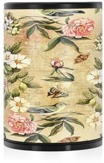 Großer Aschenbecher für Zigaretten, Vintage, Aquarell, Blumen, Vögel, Zigarettenstummel, Aschenbecher mit Abdeckung, Auto-Becherhalter, Terrasse, Küche, Zuhause
