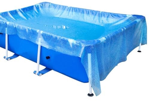 Solar Pool Cover, 3x2m PE Rectangle Solar Pool Cover for Above Ground Pool, Thermal Swimming Pool Cover, Hot Tub Cover for Above Ground Pool