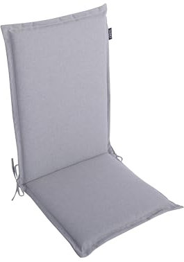 LILENO HOME Malt - Cuscini per sedia da giardino, set da 1 con schienale alto, in argento, comodi cuscini per sedie da giardino