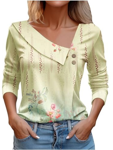 IUYTYSER Chemisier Paillette Femme Blouse D'Infirmière Haut Été Fluide Ample T-Shirt Longue Tunique De Plage Destockage Vêtement Pas Cher