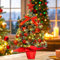 XUNIVERS Albero di Natale da Tavolo,60 cm Mini Alberi di Natale,Albero di Natale Artificiale,Albero di Natale da Tavolo,Albero Natale Piccolo,Mini Arberi di Natale Artificiali Decorazione Tavolo