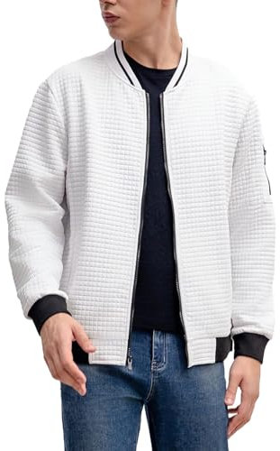 BIISDOST Fleecejacke Herren DüNn Leicht Strickjacke Mit ReißVerschluss Cardigan Grobstrick Mit Stehkragen Strickpullover Mit Taschen Langarm Stehkragen Pullunder Slim Gestrickt Cardigan