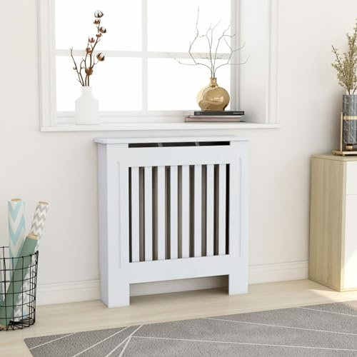 Xichuzi MDF Heizkörperverkleidung, Heizung Abdeckung, Radiator Cover, Heizungsabdeckung, Abdeckung Heizung, Heizkörper Verkleidungen, Weiß 78 cm