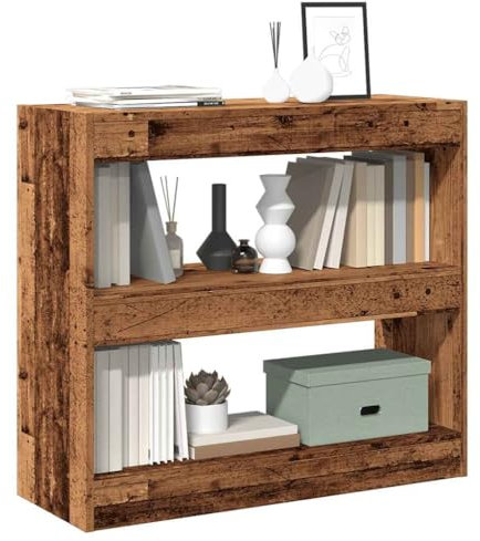 Myheimly Bücherregal/Raumteiler Altholz-Optik 80x30x72 cm