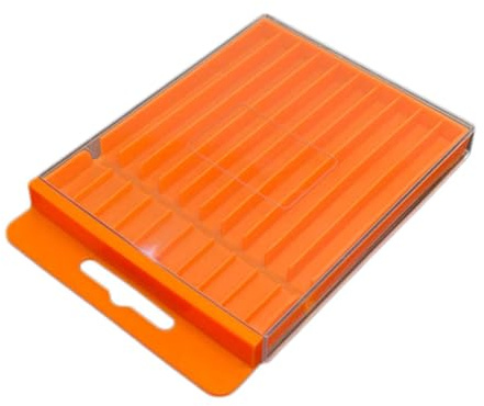 Fenteer Drill Bit Storage Box Drill Bit Holder Drill Bit Dispenser Tool Box Carrier Empty Case Organizer for Home Diamond Burr Bits, 12.7cmx10.1cmx1.38cm