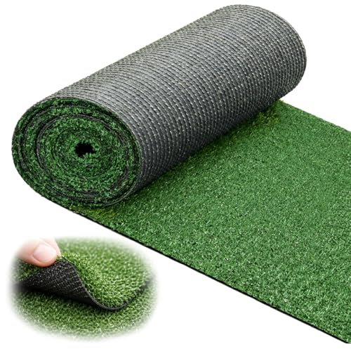 Crisalide® Green Grass Erba Sintetica per Giardini e terrazze, Prato Sintetico 7 mm drenante, Manto erboso Artificiale a Rotolo. (1X5 Metri)