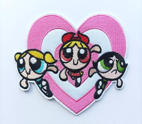 Hobbies and Patches Embroidered Iron-On Patch Supergoodies Together Big Heart Molly Dolly Lolly Iron or Sew Decoration Backpack Sweatshirt Knit Bag Jacket Jeans Apron Adult Girl