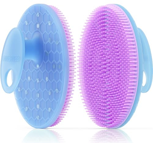 INNERNEED Magnetic Silicone Body Scrubber, Hygienic Shower Brush, Purple