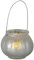 Star 062 – 81 Jara Laterne mit LED Kerze Glas/Kunststoff silber 10 x 8,5 cm