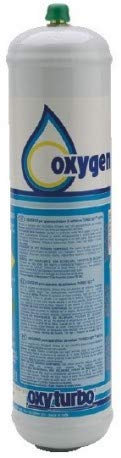 GASFRIGO® - Bombola Ossigeno 1 lt 110 bar. Attacco M12x1 - ricambio per turbo set - vuoto a perdere usa e getta - NON E' OSSIGENO MEDICALE