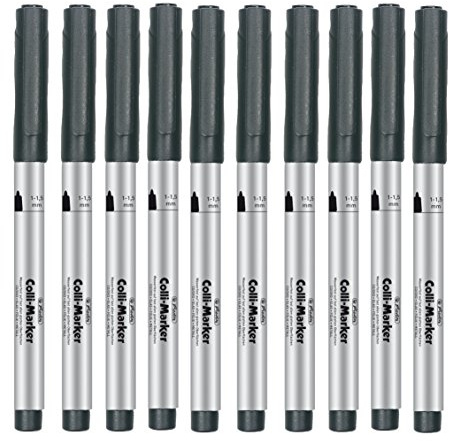 10 Herlitz Permanentmarker Colli Marker /Farbe: schwarz / rund 1-1,5mm
