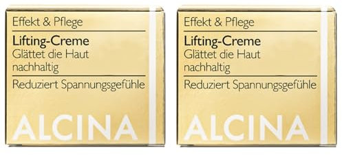 2er Alcina E Lifting-Creme Gesichts Pflegecreme mit Hyaluronsäure für eine glatte Haut mindert sichtbar Fältchen für eine straffe Haut je 50 ml = 100 ml