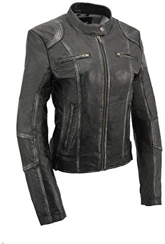 Milwaukee Leather SFL2830 Women's Black Sheepskin Scuba Style Fashion Leather Jacket - Large