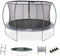 Alice's Garden - Trampolin Rund Ø 430cm Farbe Grau -Venus Inner XXL- Gartentrampolin mit Innenschutznetz, Leiter, Abdeckplane, Schuhnetz und Bodenankerset