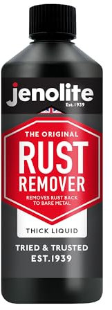JENOLITE Rust Remover Thick Liquid | 500g | Non-Drip Formula | Fast Acting Thixotropic Rust Remover For Metal | Removes Rust Back To Bare Metal | Suitable For Use On Vertical Surfaces