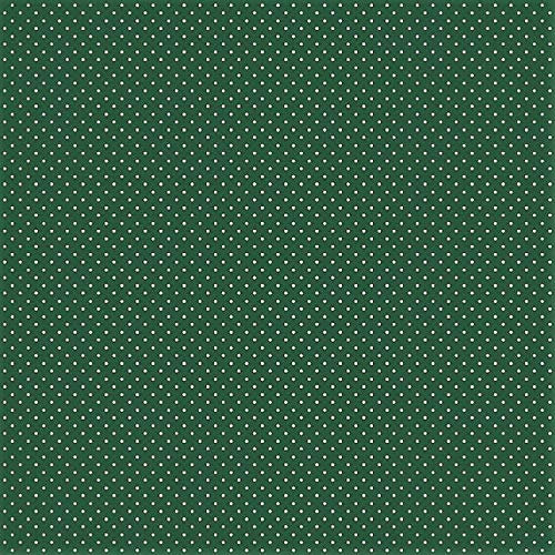 babrause® Baumwollstoff Pünktchen Tannengrün Webware Meterware Popeline OEKOTEX 150cm breit - Ab 0,5 Meter