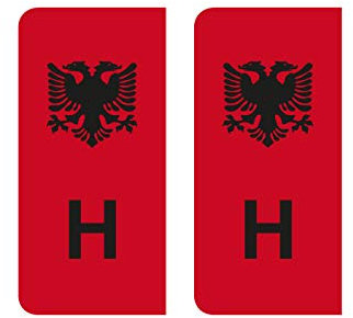 Ritter Mediendesign Nummernschild Kennzeichen Aufkleber 2 Stück EU-Feld in Rot überkleben