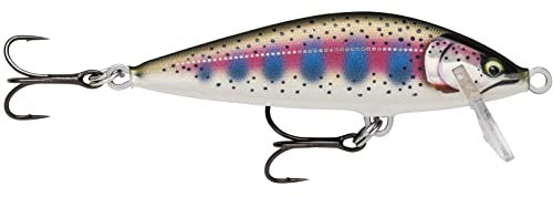 Rapala - Angelköder Countdown Elite - Angelzubehör aus Balsaholz - Süßwasser-Spinnköder - Sinkend - Lauftiefe: 0,9m - Größe: 5,5cm / 5g - Hergestellt in Estland - Gilded Rainbow Trout