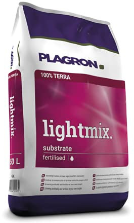Plagron lightmix 50 L 100% Terra substrat Dünger Erde Anzucht Grow Bloom