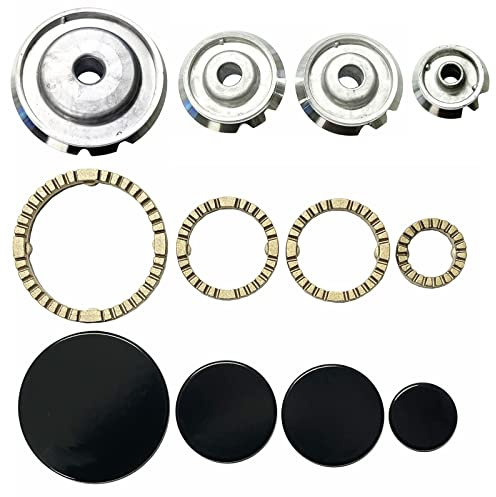 Ariston Indesit - Kit 4 bruciatori Sabaf completi di anelli e piattelli spartifiamma per cucina piano cottura 4 fuochi - Made in Italy - AR03