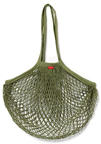 Legami Unisex Cotton Netztasche Mesh Bag, 41 x 65 cm mit Griffen, grüne Variante, robust und praktisch, maximales Benutzergewicht 10 kg, 100% Baumwolle, maschinenwaschbar