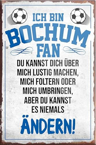schilderkreis24 – Fußball Magnet “Bochum Fan“ Deko Kühlschrankmagnet Artikel Sport Verein Geschenkidee Club Weihnachten Fußball Fan Liebhaber Begeisterte 9x6 cm