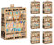 PremiumLine Geschenktaschen 6 Stück edle Geschenktüten Papier Tragetasche aus robustem Kraftkarton DIN A5 Geburtstag Geschenkbeutel Medium 18x23x10cm mit farbiger Kordel und Anhänger