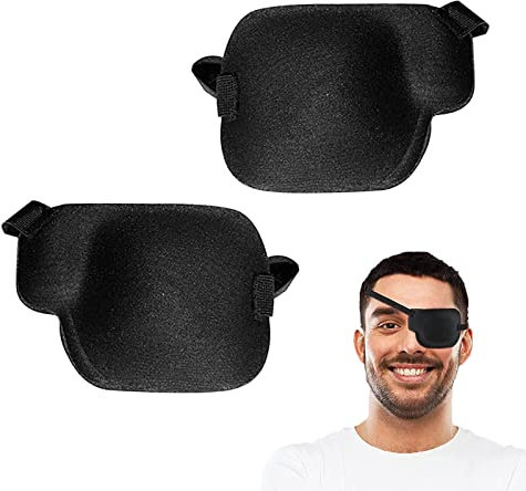 Augenklappen, Augenklappen Verstellbar, Augenklappe Medizinisch, Augenpflaster Erwachsene, Einzelne Augenklappe Linke und Rechte, Elastische Seide Augenklappe, Einzelne Augenmaske