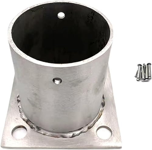 Pfostenträger Aufschraubhülse Rund Pfostenhalterung 60 70 80 90 100 120 150 MM, Zaunpfostenträger Aus Edelstahl Für Pergola, Gartenlaube, Terrassengeländer Und Terrassenbelag (Dia 60mm)