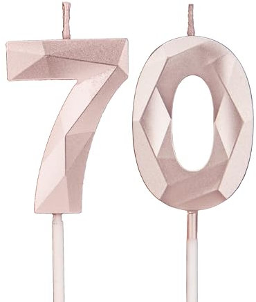 Geburtstagskerzen Zahlen 70,3D Roségold Kerzen Geburtstag für Kuchen geburtstagsdeko, Geburtstag Kerzen Zahlen, Geburtstagskerzen Kinder für Partys, Hochzeiten, Firmenfeiern, Jubiläen
