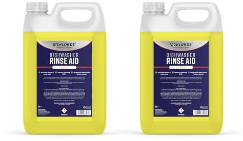 McKLords Commercial - Dishwasher Rinse Aid Lemon Fragrance - 10 Litre (2x5 Litre),