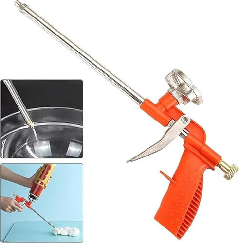 1 Stück PU Schaumpistole Bauschaumpistole Schaumpistole Bauschaum Set aus Metall Montagepistole zum Abdichten Füllen Abdichten Fenstermontage Pvc Ral Montage