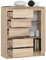 BDW - Kommode mit 5 Schubladen und 1 Tür - 80 cm breit, 97 cm hoch - Schrank, Sideboard, Mehrzweck-, Schuhschrank, Schubladenkommode, Aktenschrank - Wohn-, Schlafzimmer, Flur (Sonoma-Eiche)
