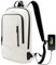 HEROIC KNIGHT Laptop Rucksack Herren Leicht Business Backpack mit USB-Anschluss Wasserdichter Rucksack Herren Schulrucksack jungen 17,3 Zoll Laptop Backpack für Schule Arbeit Uni Reisen Weiß