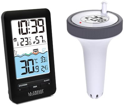 La Crosse Technology - WS6268 Station de température avec sonde piscine - Noir