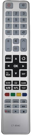 CT-8040 Télécommande de rechange pour téléviseur LCD Toshiba 40T5435DG 40L5441DG 48T5435DG 48T5435DG 50L4353DG 48T5445DG Sub CT-8035 CT-8054
