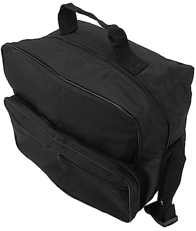 SIXRUN Rollstuhltasche, Tragbar, Großes Fassungsvermögen, Wasserdichter Reise-Messenger, Schwarz, für Reisen, Einkaufen und Andere Anlässe, Oxford-Stoff, 34,9 X 30 X 19,1 Cm