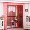 UOOOM 100 * 200 cm Rideau Fils en Forme de Coeur pour Fenêtre Porte Arrière-Plan (Vin Rouge)